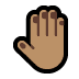 🤚🏽 raised back of hand: medium skin tone display on Windows